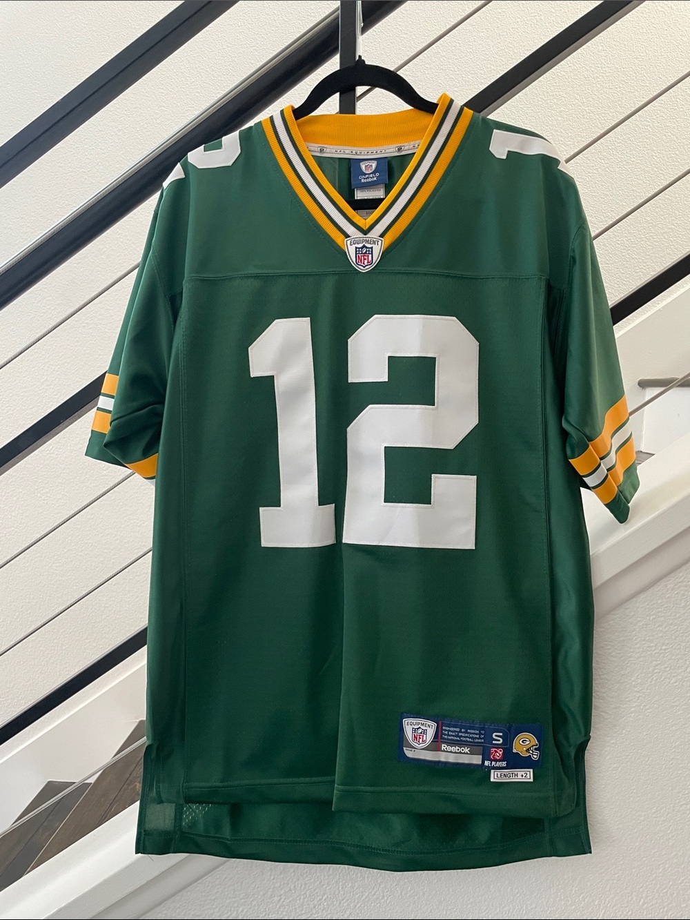 Men’s/Kids Small Reebok Green Bay Packers NFL #12 Aaron Rodgers Team Jersey